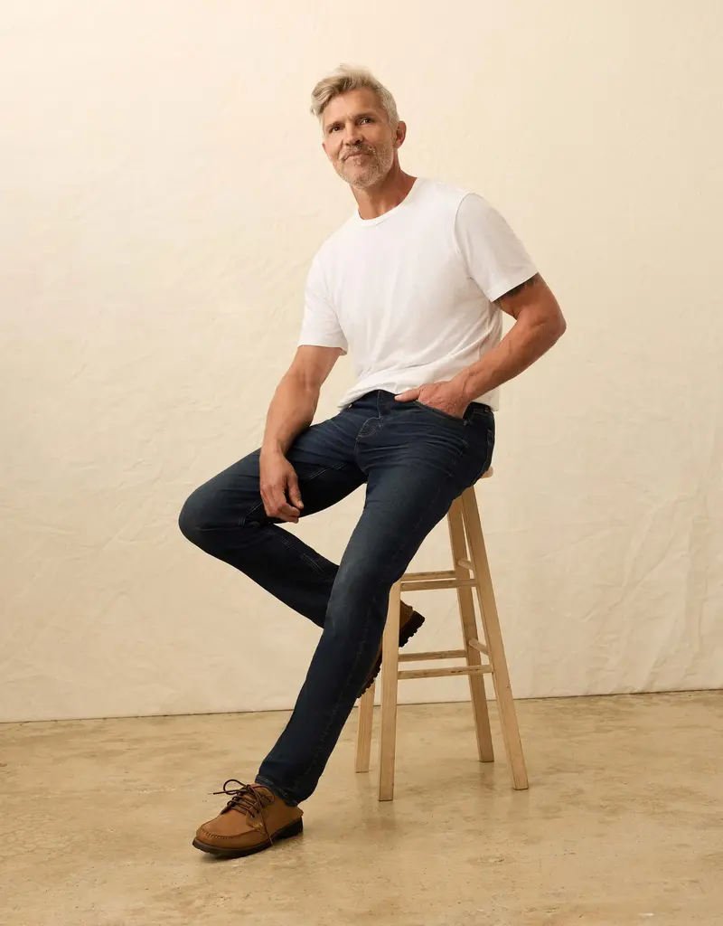 Faherty Stretch Terry Indigo 5 Pocket