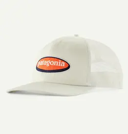 Patagonia Relaxed Trucker Hat Oval Logo White