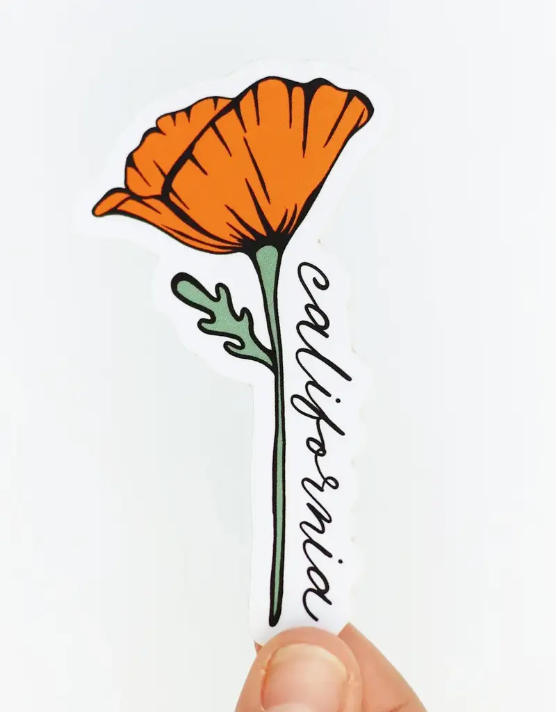 Union Made California Poppy Sticker