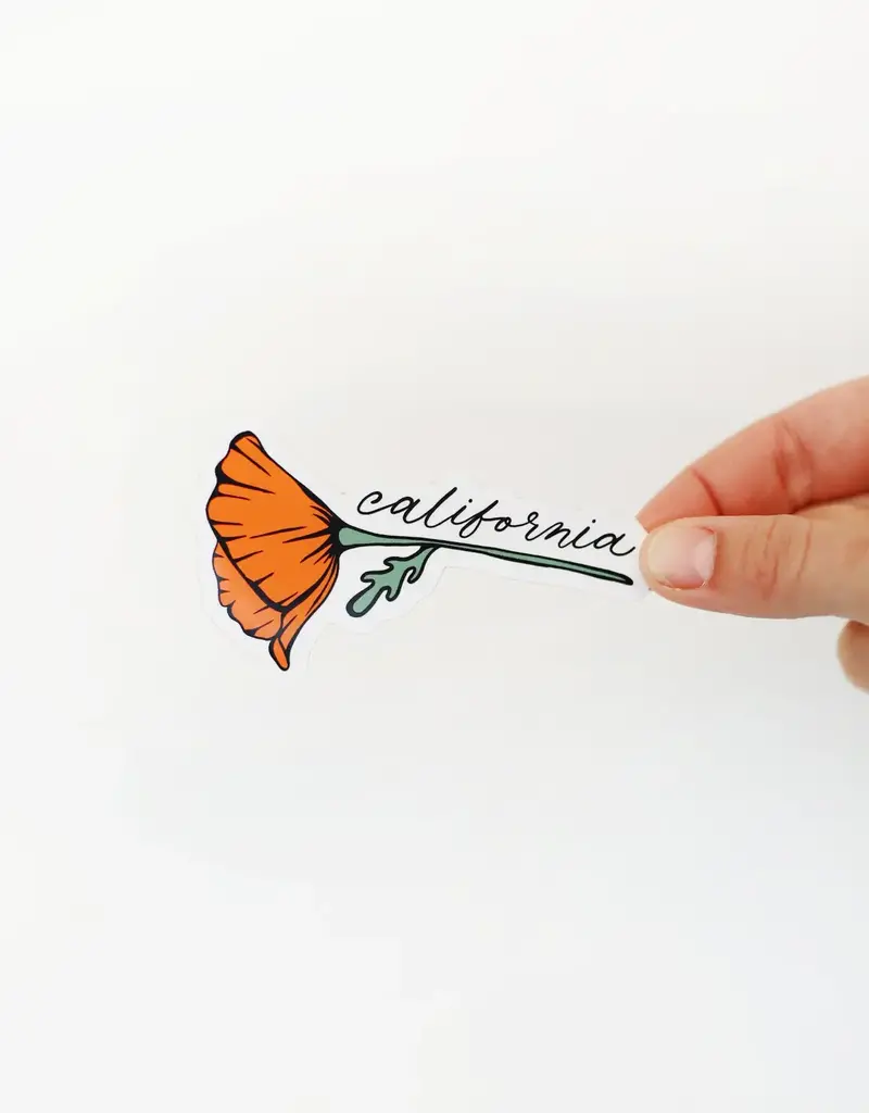 Union Made California Poppy Sticker