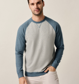 Johnnie-O Weyburn Ripple Knit Baseball Sweatshirt