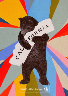 3 Fish Studios Prism Bear Print