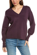 Oat V Neck Balloon Sleeve Sweater