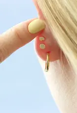 Kris Nations Bar Titanium Flat Back Stud Earring