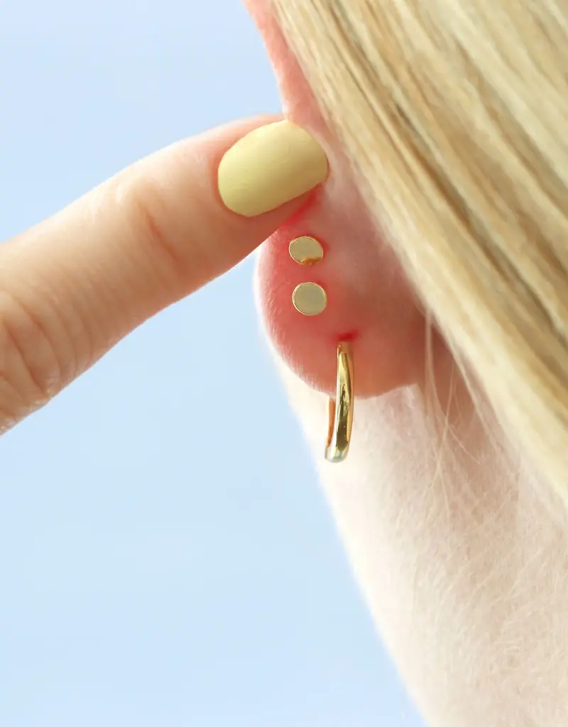 Kris Nations Bar Titanium Flat Back Stud Earring