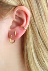 Kris Nations Bar Titanium Flat Back Stud Earring