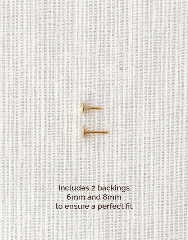 Kris Nations Bar Titanium Flat Back Stud Earring