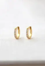 Kris Nations Crystal Huggie Hoop Earrings