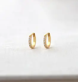 Kris Nations Crystal Huggie Hoop Earrings