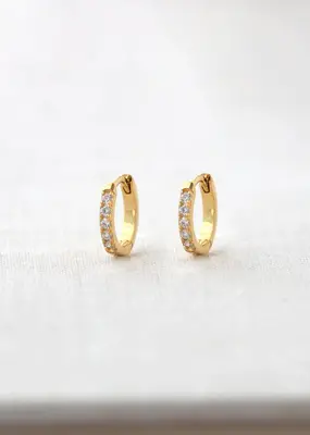 Kris Nations Crystal Huggie Hoop Earrings