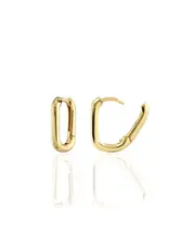 Kris Nations Oval Huggie Hoop Earrings