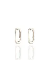 Kris Nations Oval Huggie Hoop Earrings