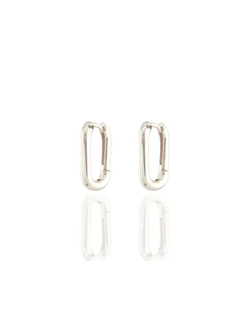 Kris Nations Oval Huggie Hoop Earrings