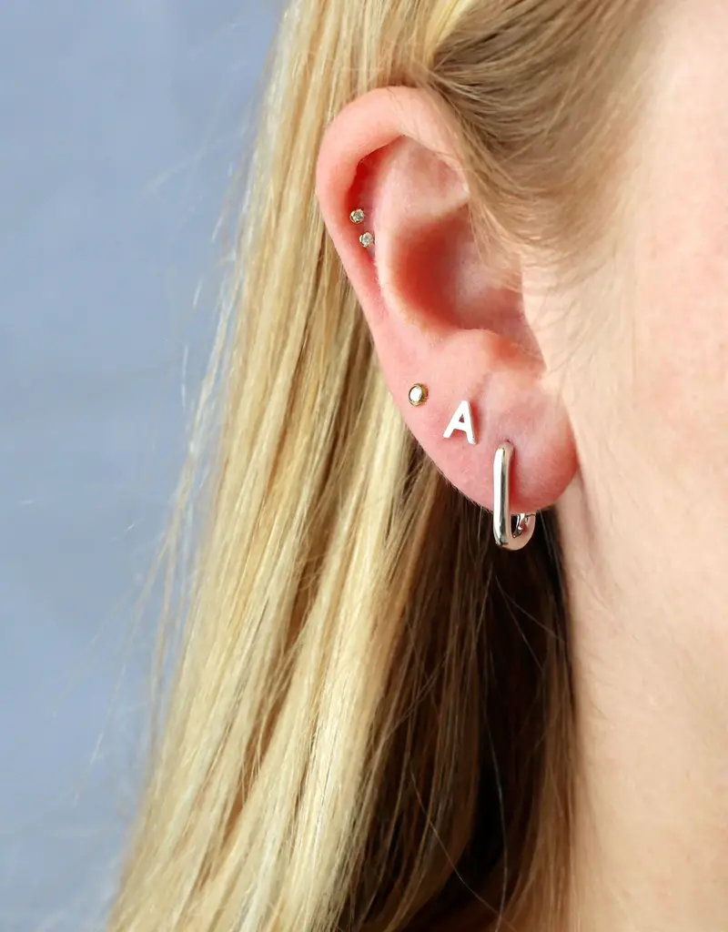 Kris Nations Oval Huggie Hoop Earrings