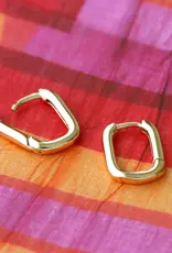 Kris Nations Oval Huggie Hoop Earrings