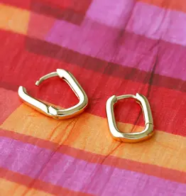 Kris Nations Oval Huggie Hoop Earrings