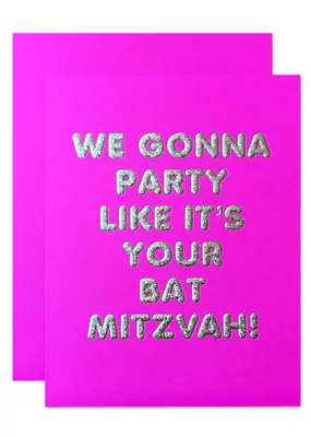 The Social Type Bat Mitzvah Congrats Card