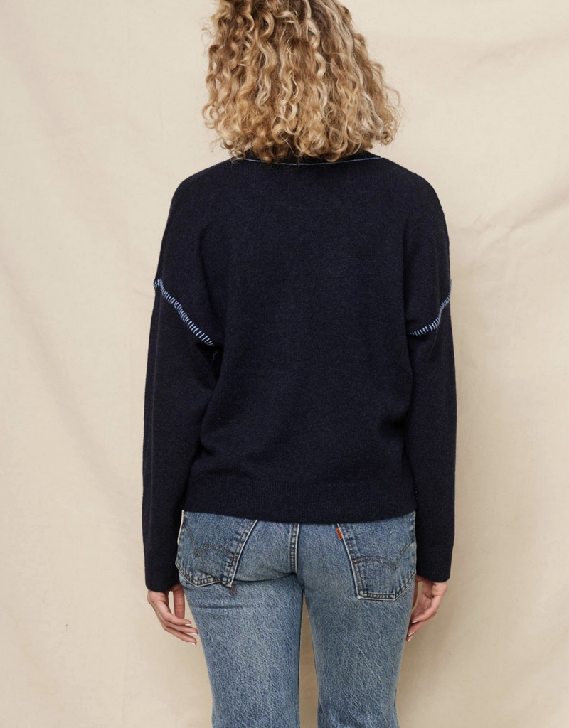 Sundry Clothing Crew W/Baseball Stitching Sweater