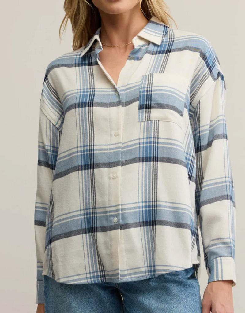Z Supply River Plaid Button Up