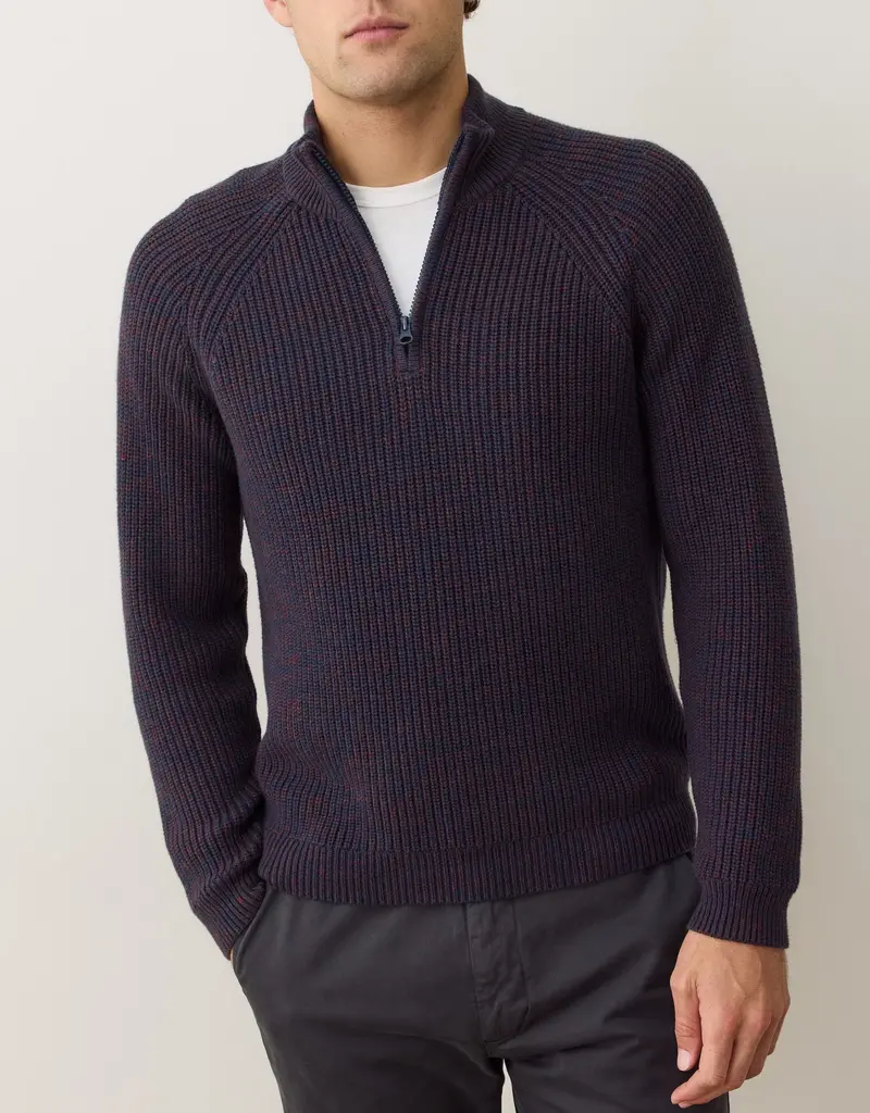 Marine Layer Inverness Quarter Zip Sweater
