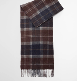 Barbour Lambswool Tattersall Scarf / Mightnight Oak