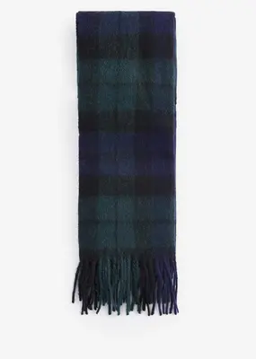 Barbour New Check Tartan Scarf / Black Watch