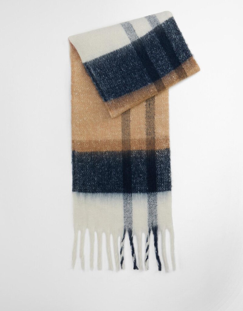 Barbour Isla Tartan Boucle Scarf Hessian Tartan