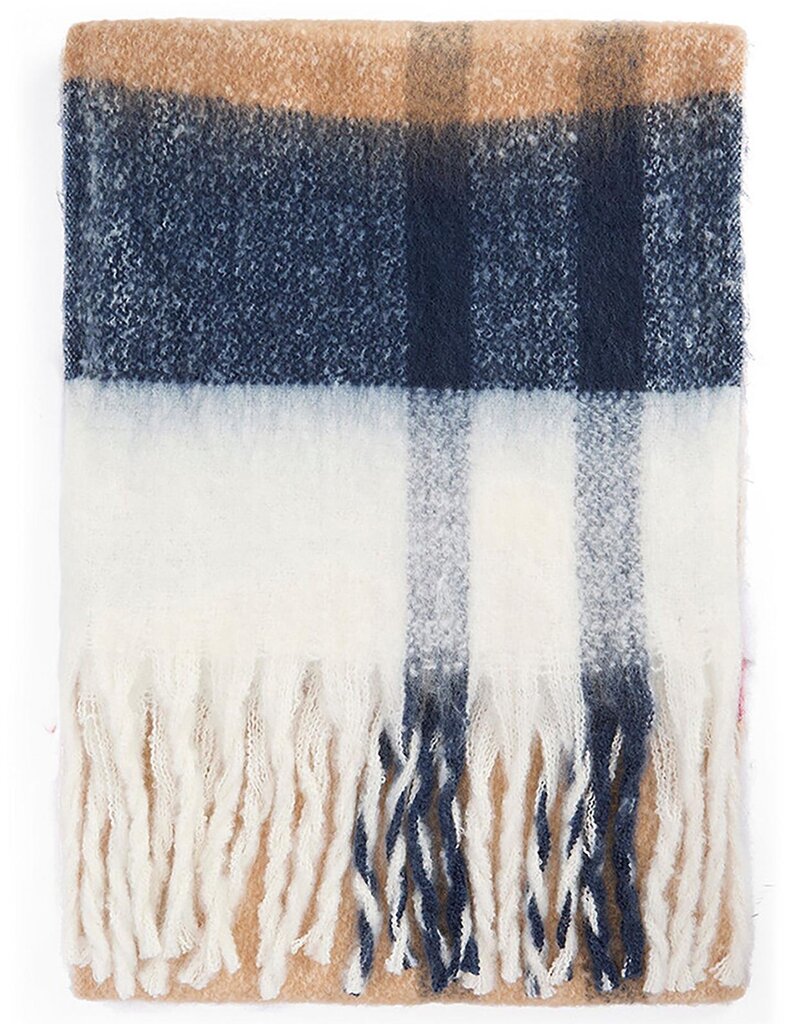 Barbour Isla Tartan Boucle Scarf Hessian Tartan