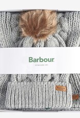 Barbour Penshaw Beanie and Scarf Gift Set Grey