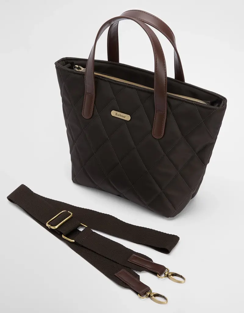 Barbour Mini Quilted Tote / Olive
