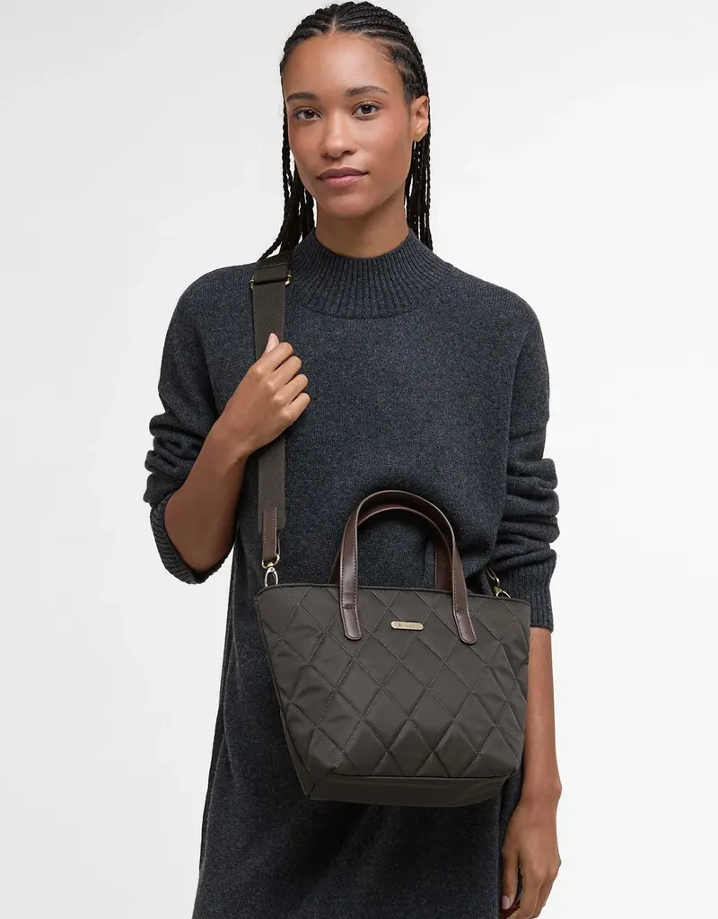 Barbour Mini Quilted Tote / Olive