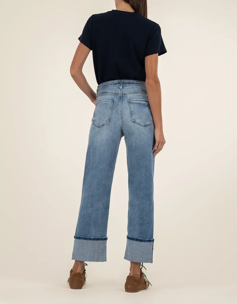 Kut from the Kloth Sienna High Rise Straight Leg Roll Up 5"