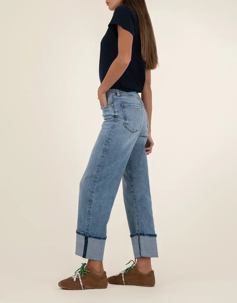 Kut from the Kloth Sienna High Rise Straight Leg Roll Up 5"