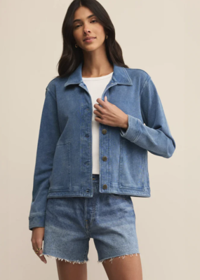 Z Supply Bel Air Knit Denim Jacket