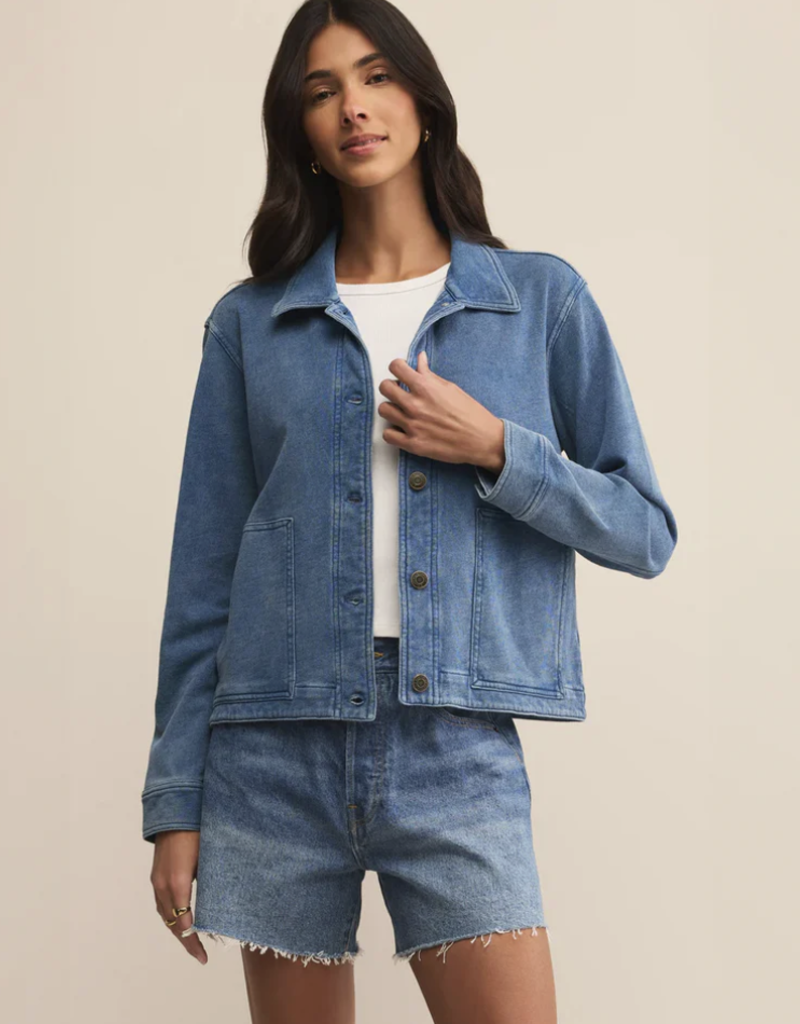 Z Supply Bel Air Knit Denim Jacket