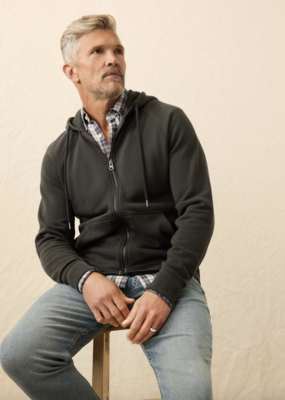 Faherty High Standard Fleece Zip Hoodie