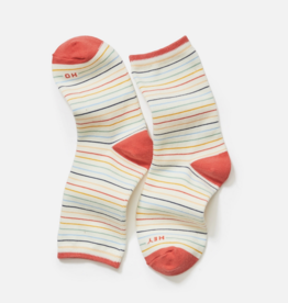Marine Layer Hi-Ankle Crew Sock Multi Stripe