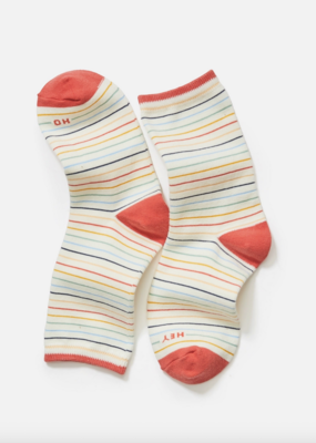 Marine Layer Hi-Ankle Crew Sock Multi Stripe