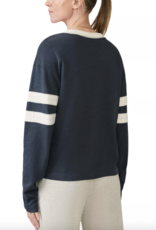 Faherty Sunwashed Slub Varsity V Neck