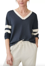 Faherty Sunwashed Slub Varsity V Neck