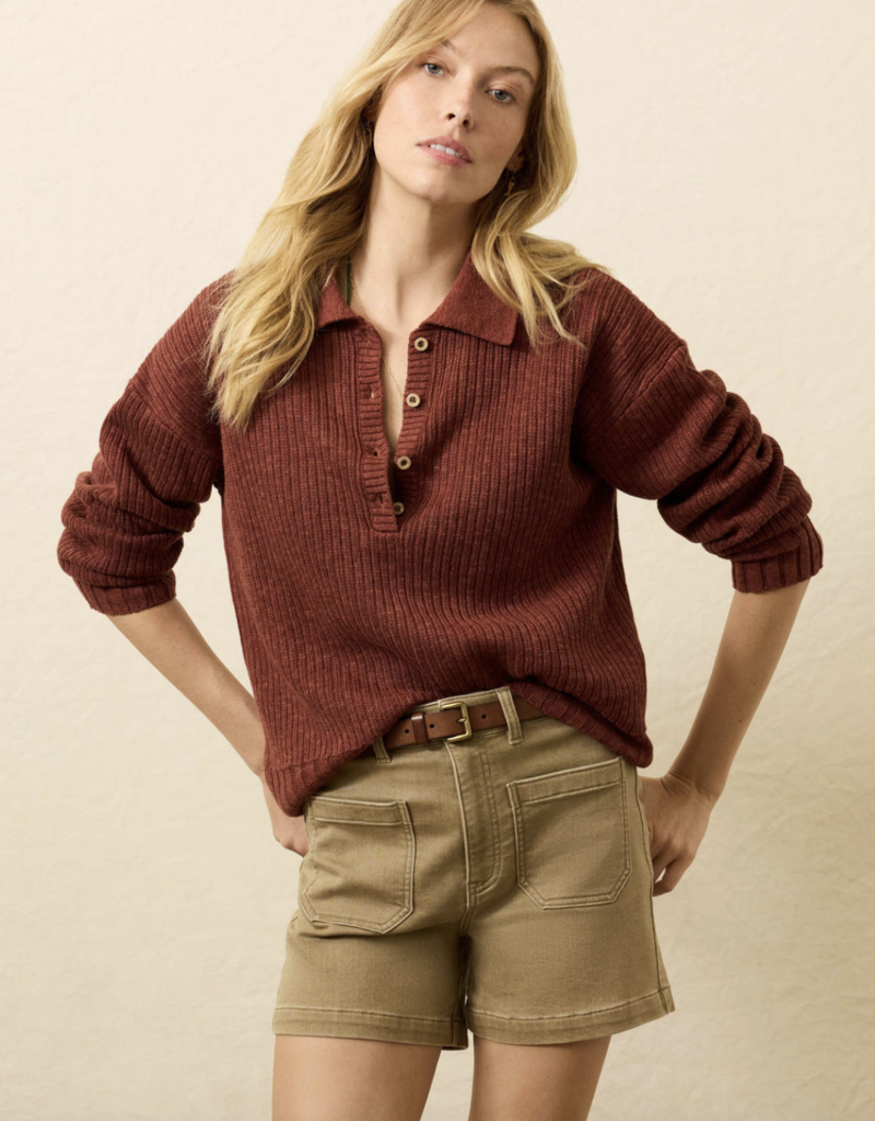 Faherty Miramar Linen Relaxed Polo