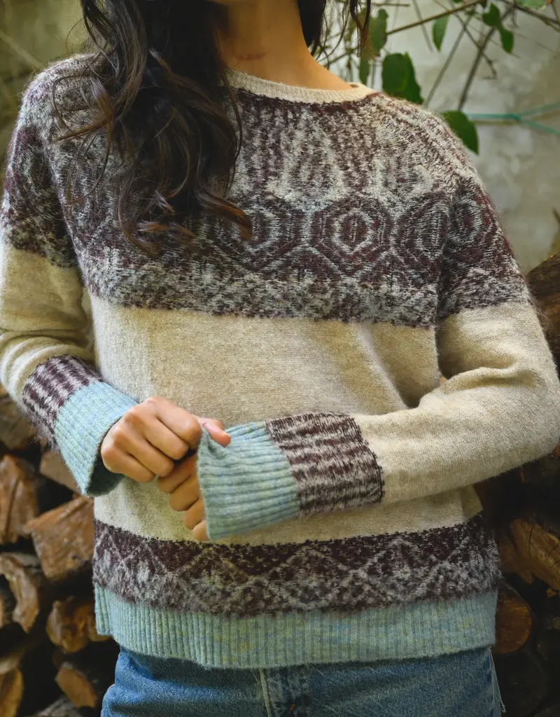 Sundry Clothing Reverse Jacquard Pullover Sweater