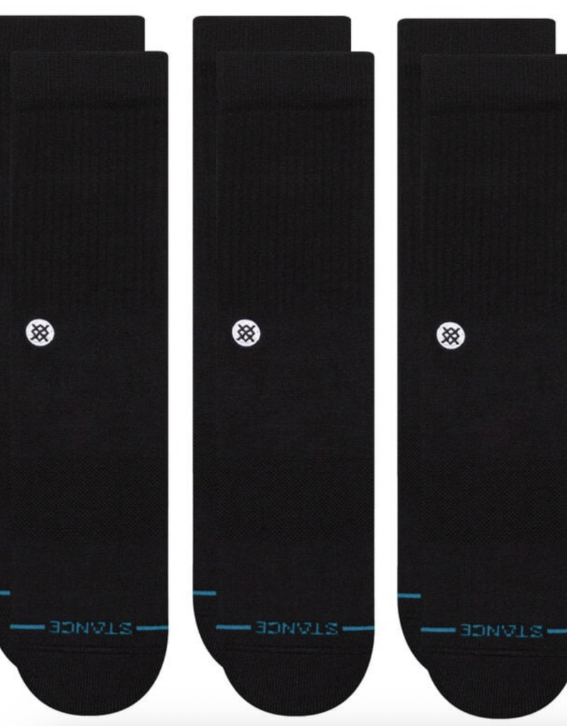 Stance Icon Black Crew Sock L