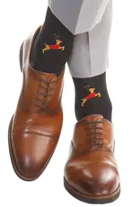Dapper Classics Black Dashing Deer w/ Red Coat