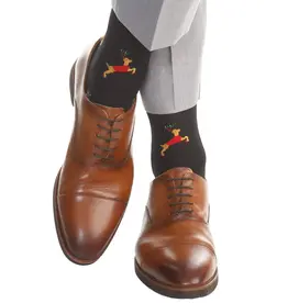 Dapper Classics Black Dashing Deer w/ Red Coat