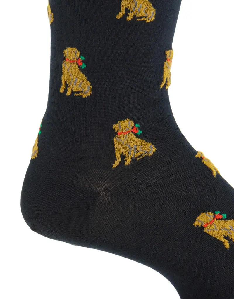 Dapper Classics Navy w/ Holiday Dog Socks