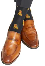 Dapper Classics Navy w/ Holiday Dog Socks