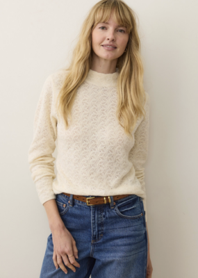 Marine Layer Lucia Pointelle Mock Neck Sweater