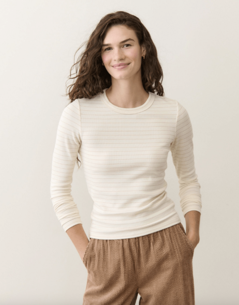 Marine Layer LS Lexi Rib Sun-In Crew Tee