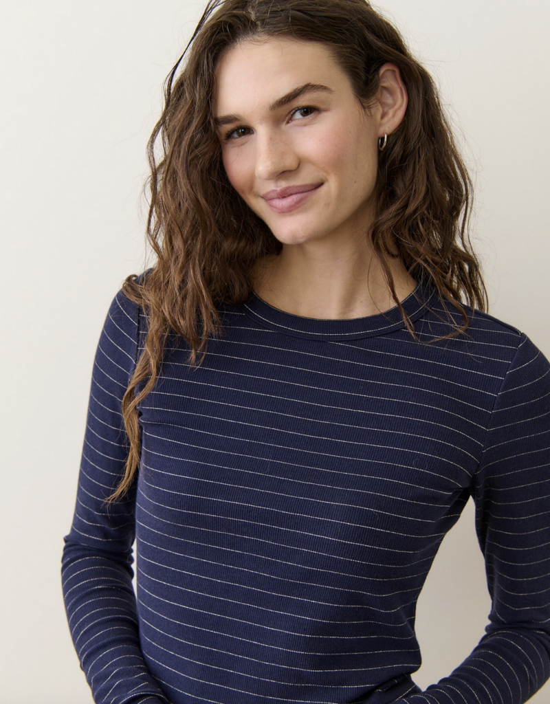 Marine Layer LS Lexi Rib Sun-In Crew Tee